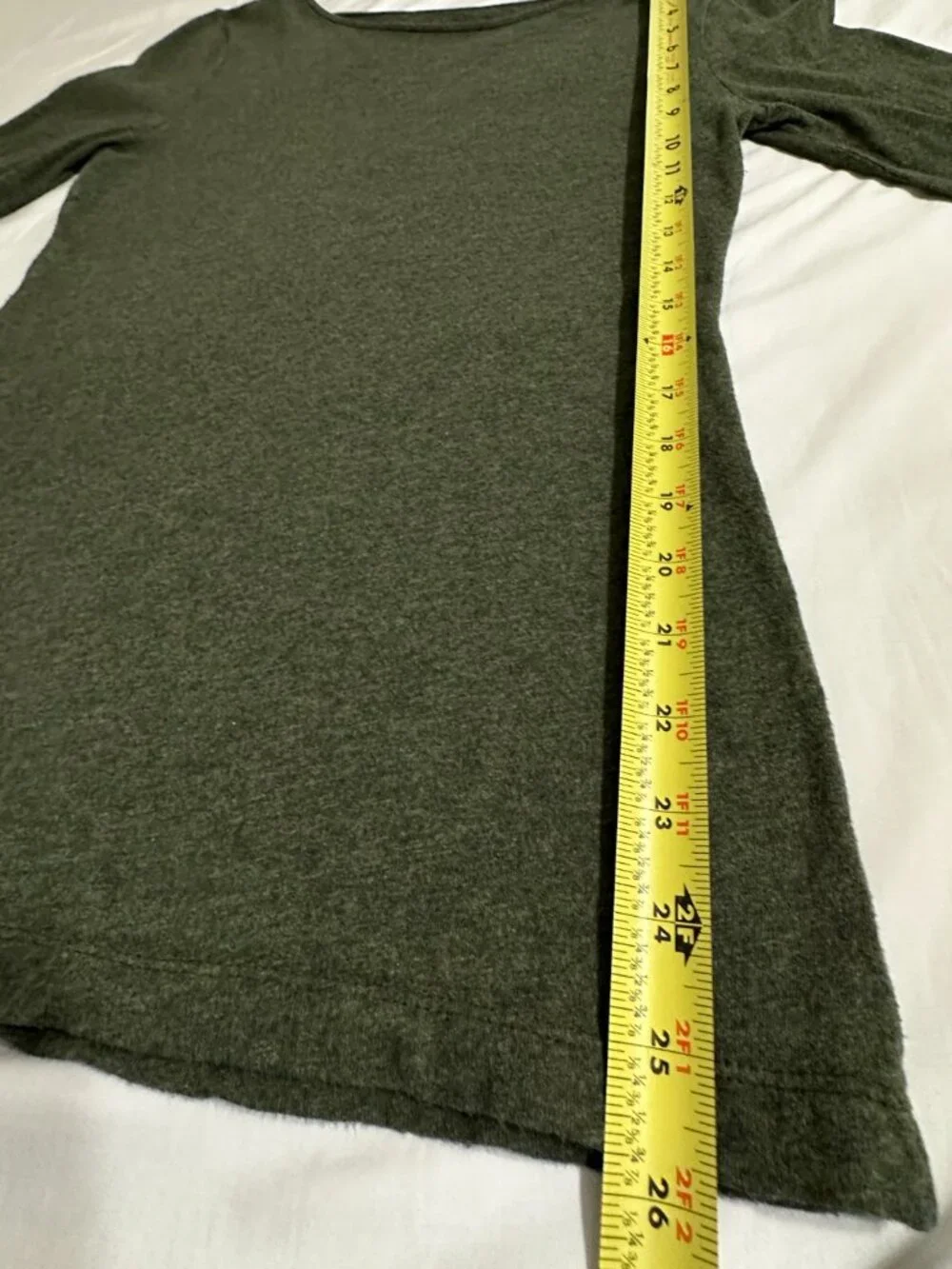 J. Crew Artist Tee Pullover Top Women Size M Olive Green Long Sleeve